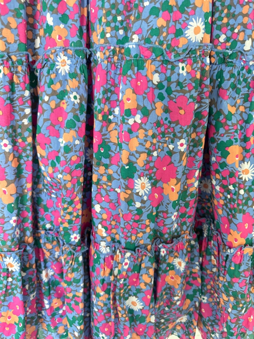 Rails Purple Floral Tiered Smocked Midi Dress - Picture 6 of 7